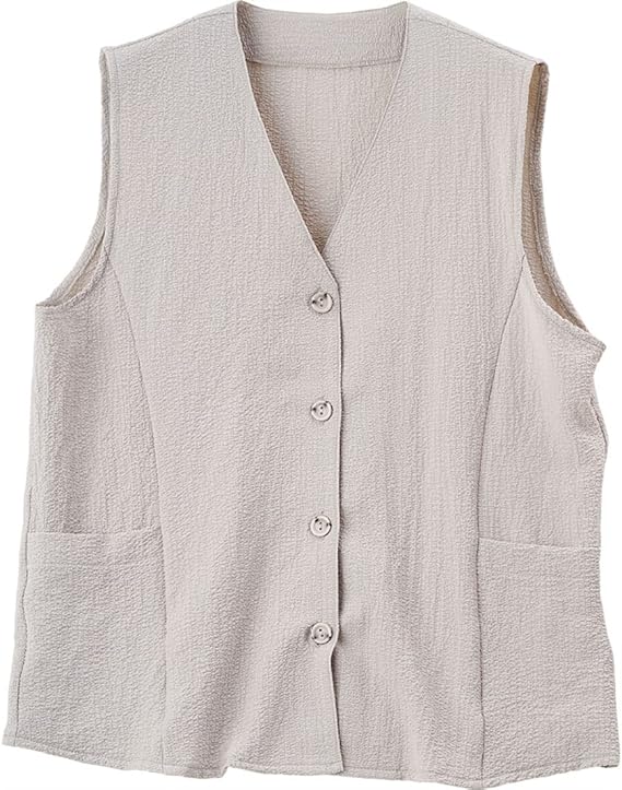 Amazon シニアファッション レディース サッカー前開きvネック ベスト M L グレー ベスト 通販 Amazon シニアファッション レディース サッカー前開きvネック ベスト M L グレー ベスト 通販