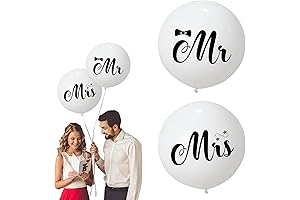 Elegant Mr. & Mrs. Wedding Balloons - 36in 2-Pcs