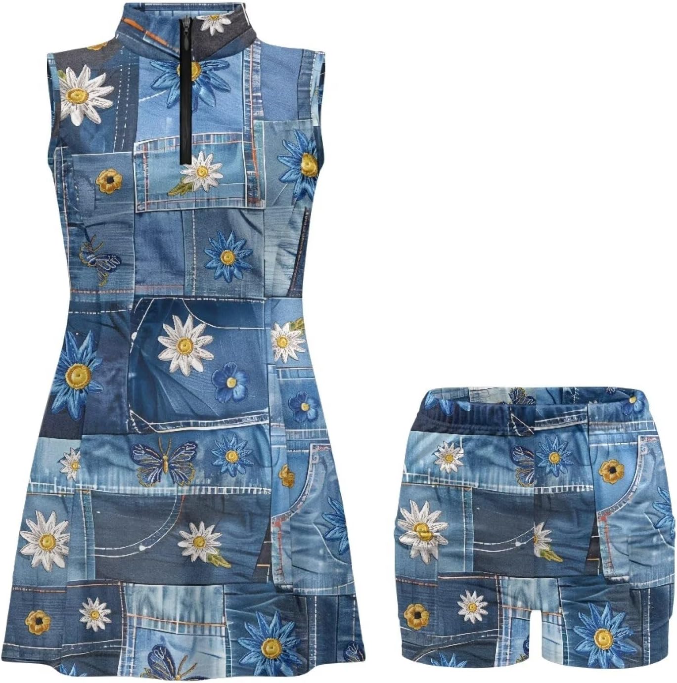 Tennis Golf Dress for Women Workout Active Athletic Dresses with Shorts 2 Piece Sets Pickleball Outfits for Women