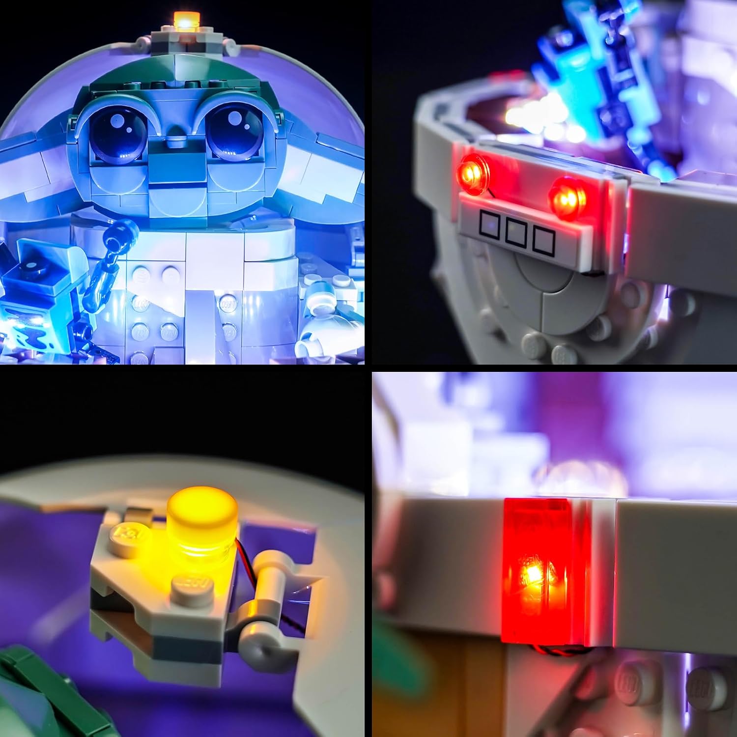 BrickBling LED Light Compatible with Lego The Mandalorian Grogu with Hover Pram (Lights Only), Creative Lighting Compatible with Lego 75403- Light up Your Model