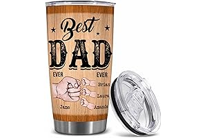 Personalized Dad Tumbler (3 Kids) Custom 20oz Fist Bump Tumbler for Father's Day