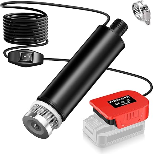 Bomba de transferencia de agua compatible con batería de litio Bauer de 20 V (solo herramienta), bombas de agua de 500 GPH con filtros de