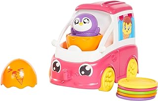 Toomies TOMY Hide and Squeak Fill and Pop Ice Cream Van Baby Toy, Baby Push Along Toy, Learning Toy for Babies, Musical Toys with Colours and Sounds, Baby Boys and Girls Aged 1, 2,3 Years Old, E73096