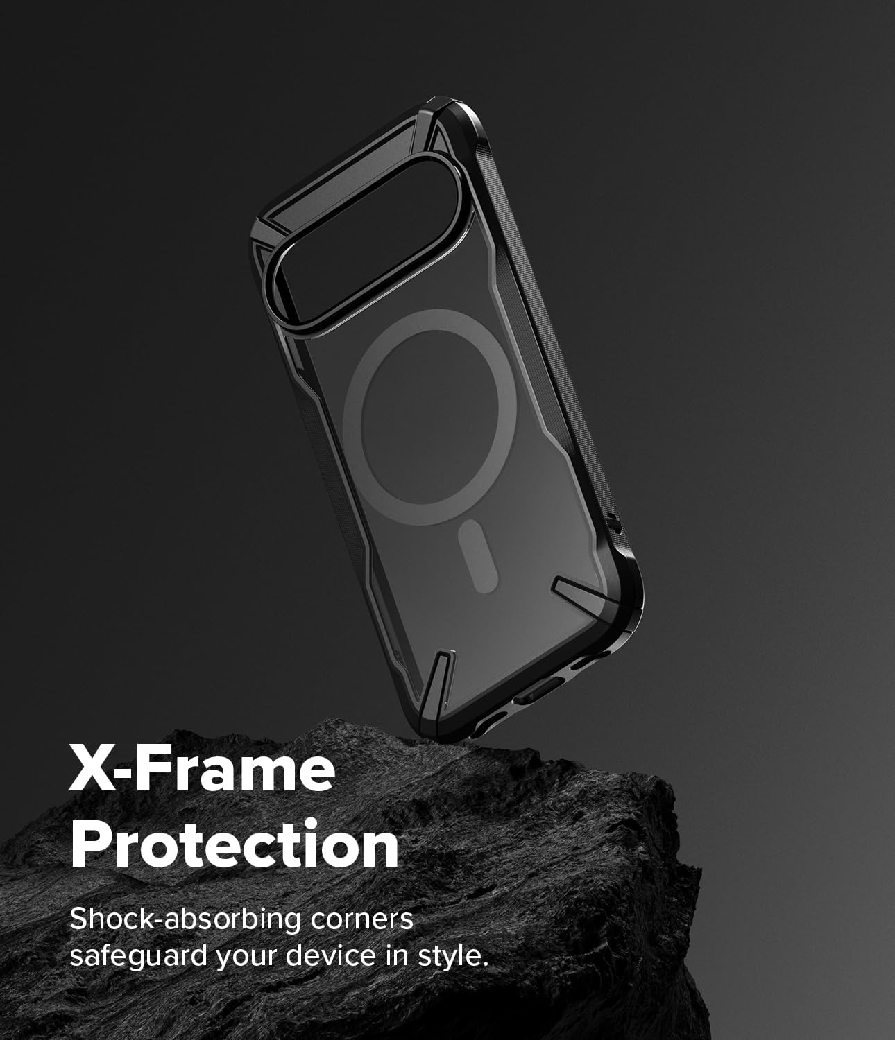 Ringke Fusion-X Designed for Google Pixel 10/10 Pro Case [Compatible with MagSafe and Pixelsnap] Enhanced Bumper Heavy Duty Shockproof Protective Cover - Magnetic Black