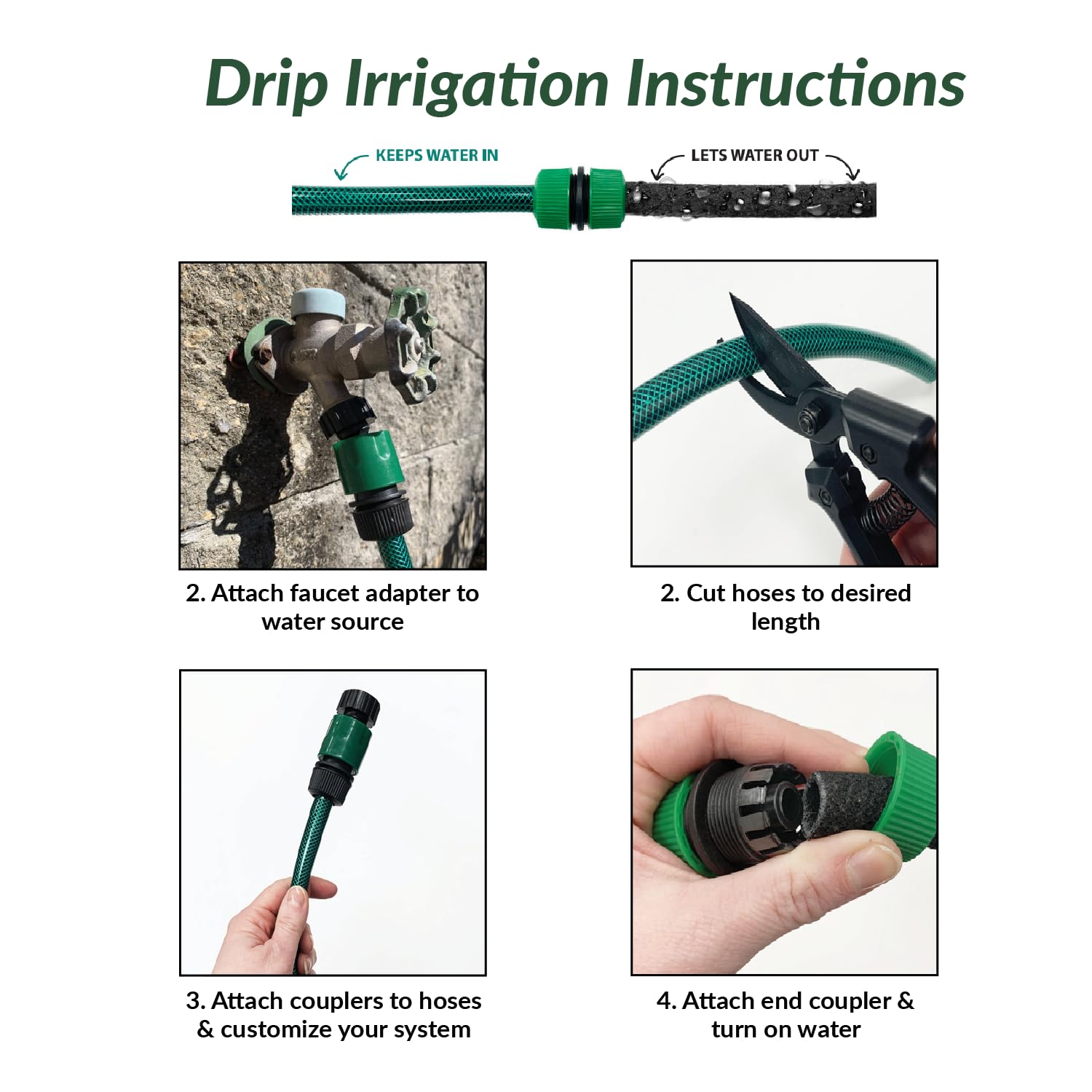 Ferry Morse Drip Irrigation Kit - 37 Piece Set with 100ft Soaker & 50ft Garden Hose