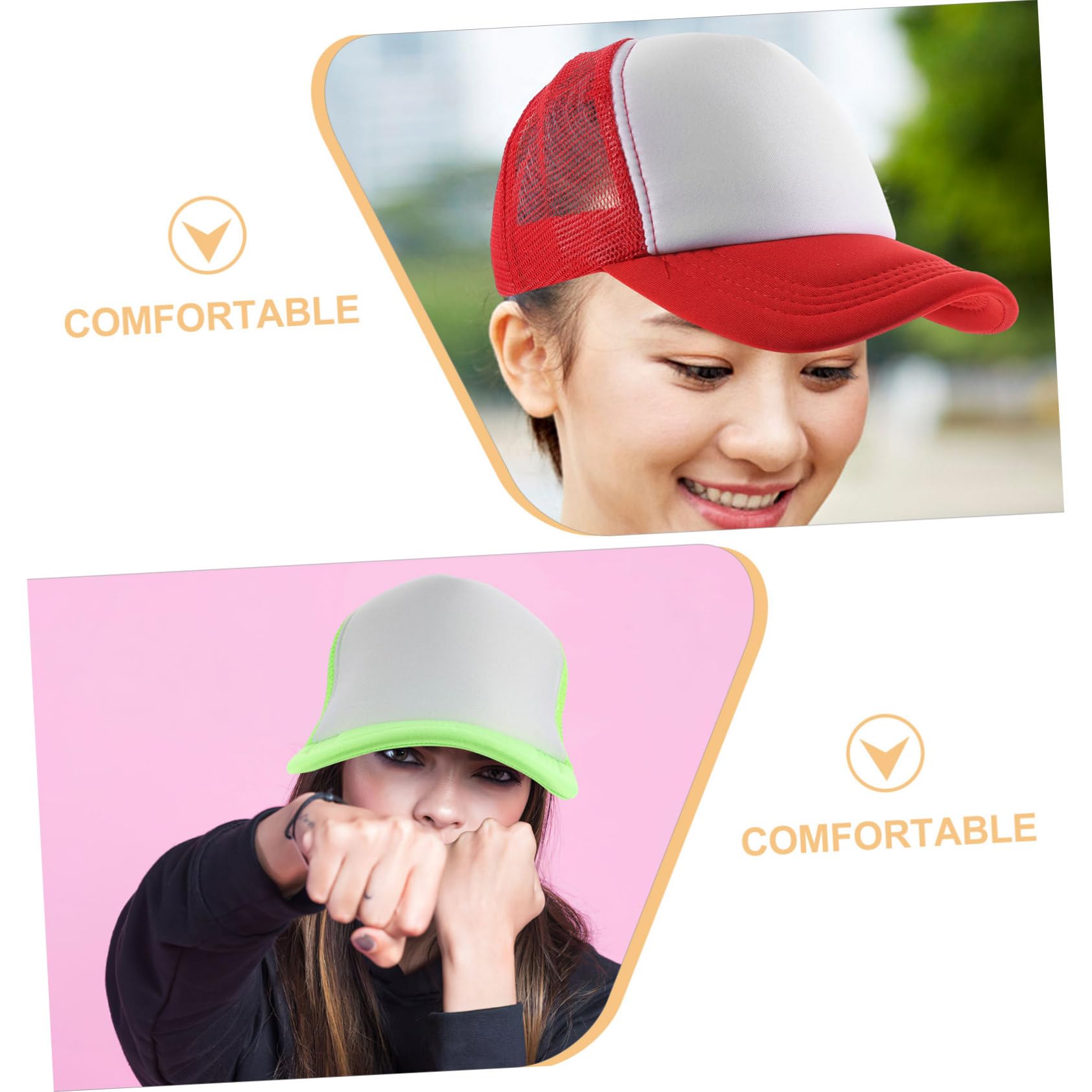 FRCOLOR Cappello da Baseball Rete Vuota 6 Pz Cappello Mesh Sportivo Estivo per Personalizzazione Unisex Tessuto in Poliestere e Sponge