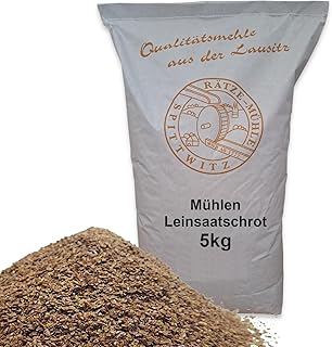 Leinsaatschrot/Leinsamen geschrotet 5 kg braun in bester Qualität, frisch aus der Rätze-Mühle 5000g