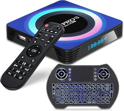 Android 13.0 TV Box 2026, Android TV Box 4GB 64GB RK3528 Quad-core Support 4K 6K 8K WiFi 6 2.4/5.8G Dual-WiFi BT5.0 Ethernet 3D Smart Box for TV with Mini Wireless Keyboard