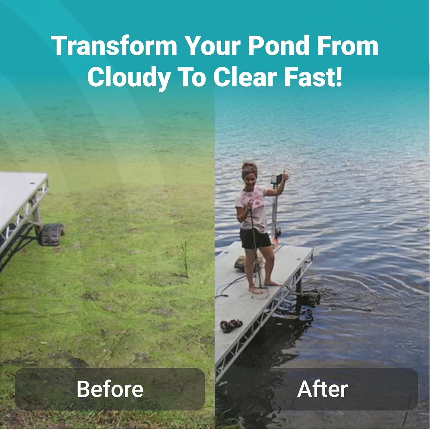 Scott Aerator 1 Horse Power, 115V Muck Blaster - 50ft Cord | 1HP Aquasweep w/Dock Mount | Water Circulator | Water Agitator | Water Mover | Muck Blower