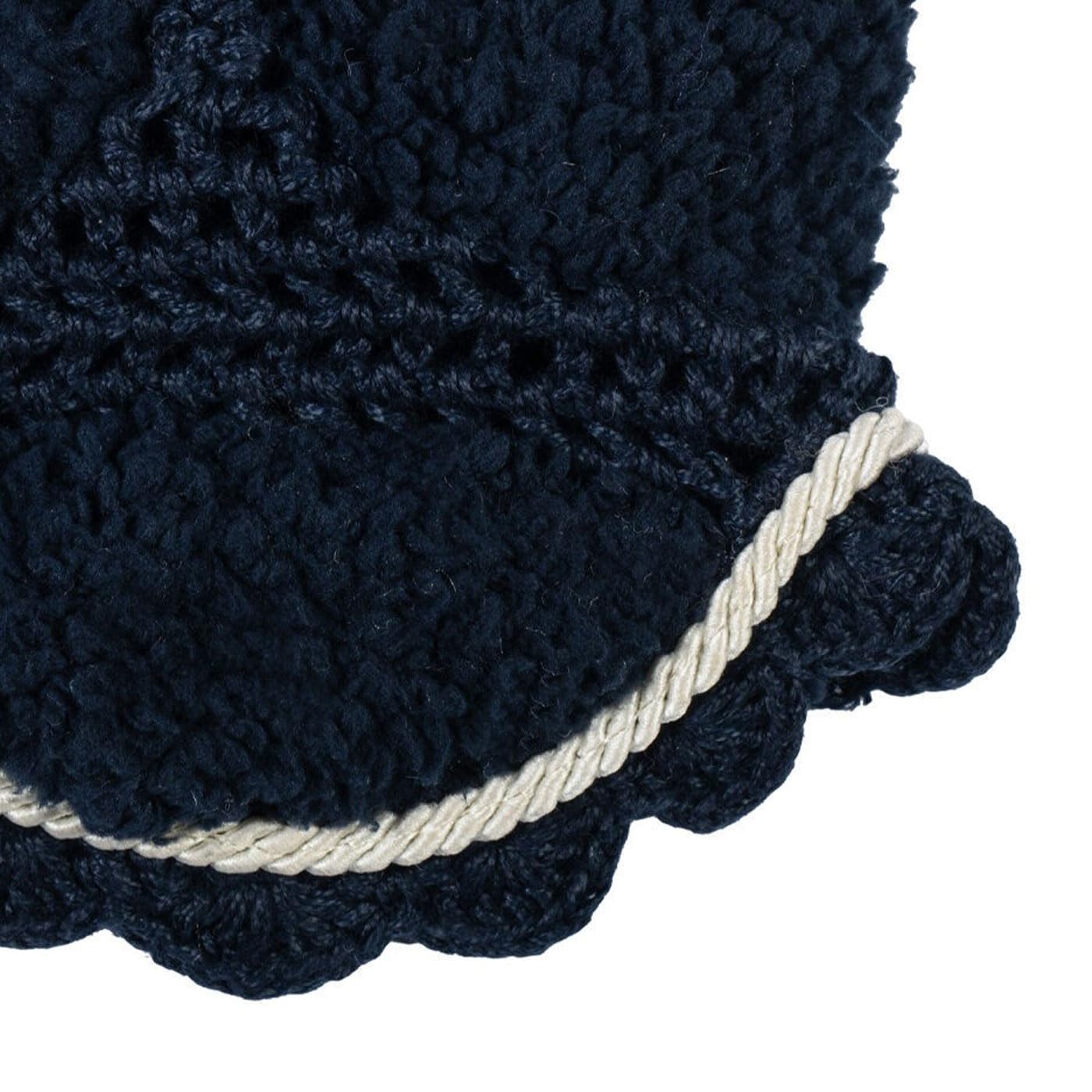 HKM Hobby Horse Fliegenhaube Teddy - Ohrenhaube für Steckenpferd aus kuscheligem Teddyfell (Navyblau)