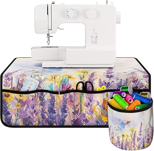 Miniatura 143 de Tapetes para máquina de coser de girasol y colibrí para mesa con bolsillos, para máquinas de coser de Acción de Gracias, alfombrillas para reducir