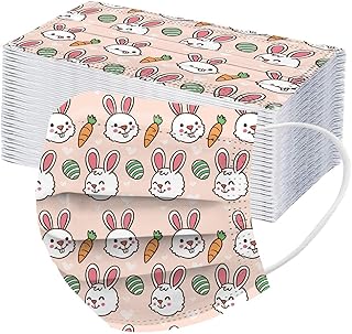 Saohuo 50 protectores bucales para adultos, 3 capas, desechables, transpirables, resistentes al polvo, sabor a moda, pañuelos para la boca y la nariz, diseño colorido, pañuelos para hombres y mujeres