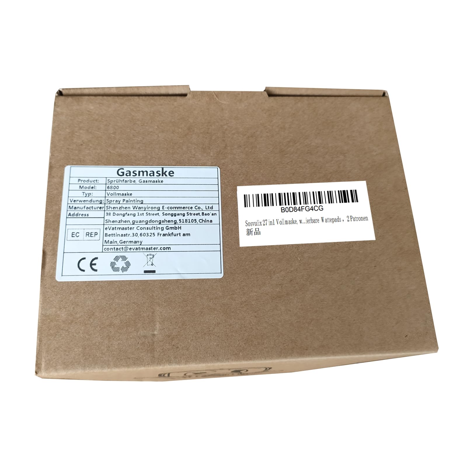 Maschera integrale 27 in 1, riutilizzabile, per vapori organici, gas acidi, umidità, pittura, lucidatura, protezione viso con 22 dischetti di cotone filtrabili, 2 cartucce