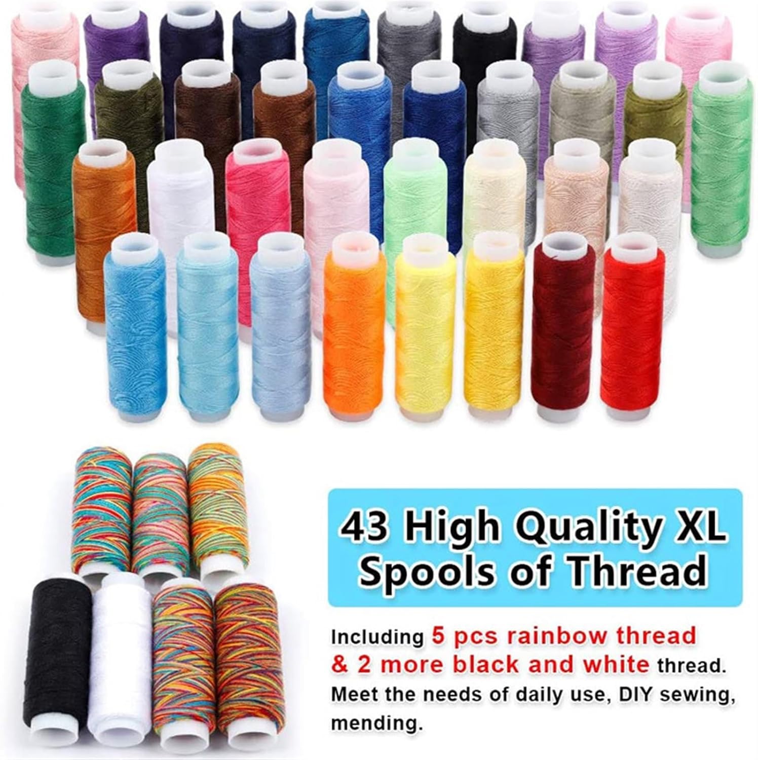 226Pcs Sewing Kits for Adults Portable Travel Family Needle and Thread Kit Accessories for Beginner, Kids, Emergency DIY Sewing Supplies Organizer