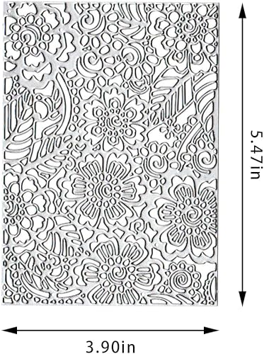 Miniatura 2 de Flores hojas troqueladas para hacer tarjetas, juego de troqueles de corte de marco rectangular, plantillas de troqueles de fondo floral, plantilla