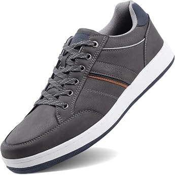 LANGDU Casual Shoes Men's Trainers Shoes Walking Shoes Lightweight Breathable Sports Shoes Size 41-46 EU gray 11 UK
