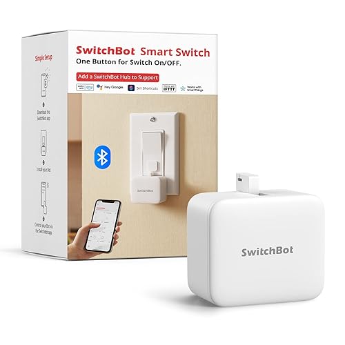 Immagine del prodotto SwitchBot Interrutore Robot Intelligente - Controllo APP Bluetooth o Timer, Facile da Usare, Necessità SwitchBot Hub per Supportare Alexa, Google Home e il Telecomando, Automazione Domestica (Bianco)
