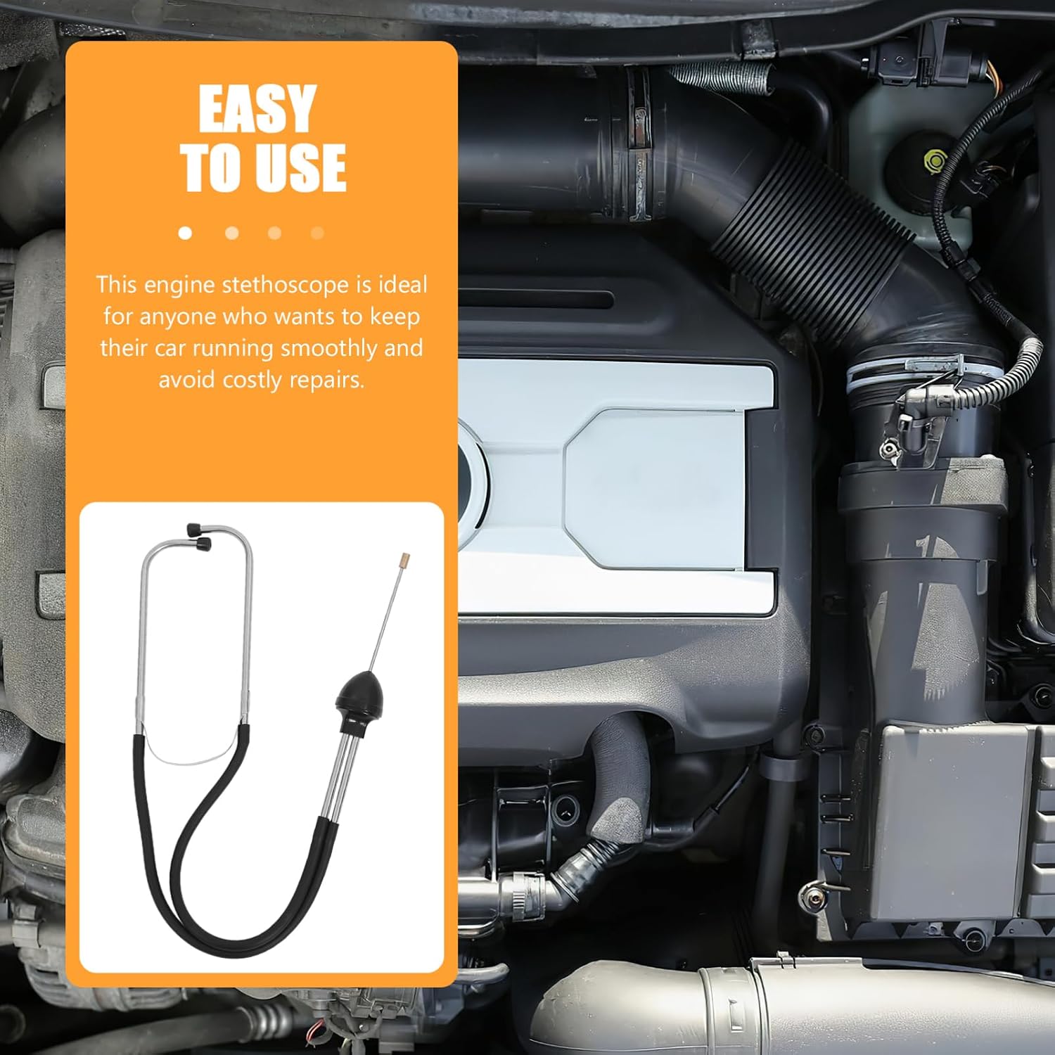 Automotive Stethoscope Engine Sound Detection Tool Lightweight Mechanic Car Maintenance Device Auto Internal Cylinder Noise Diagnosis for Cars Trucks Motorcycles