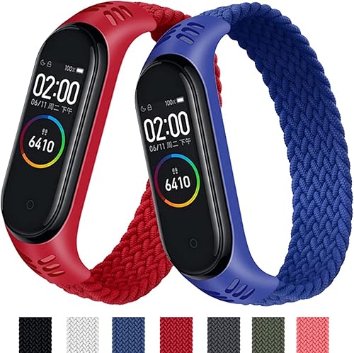 Miniatura 2 de Correas de reloj para Mi Band 5 Correa de nailon trenzado pulsera para Mi Band 4 3 6 Correa