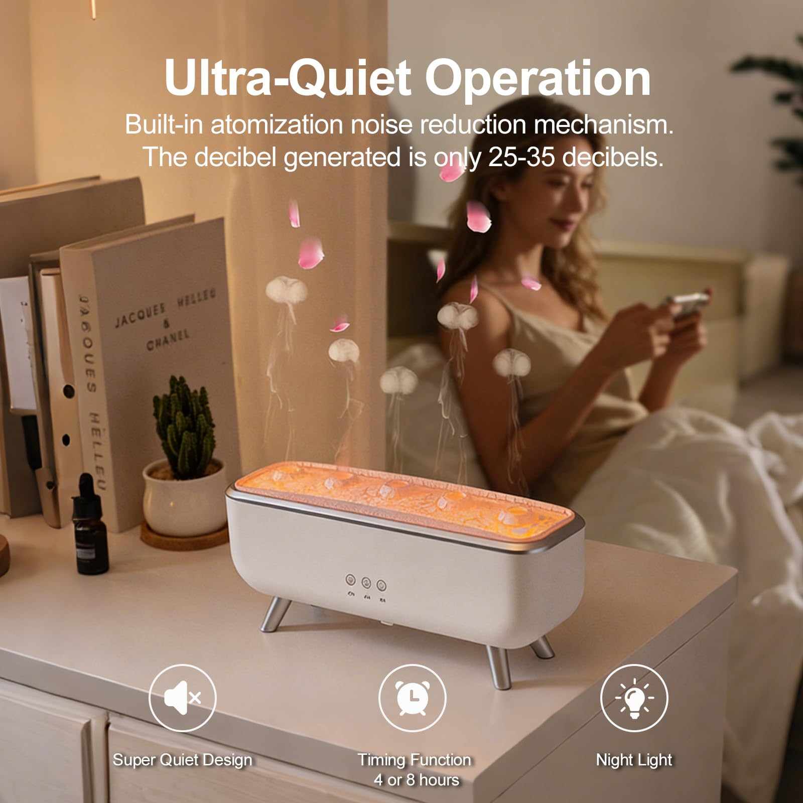 Jellyfish Aroma Diffuser mit Vulkan-Effekt, Quallen-Nebel Tanzt zur Musik
