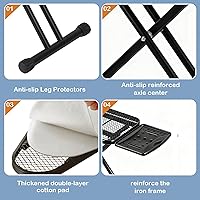 Vista 4 de Ironing Board, 44x13 Inch Iron Board with Steam Rest, Full Size Heavy Duty Metal Frame Legs Ironing Table Stand with Heat Resistant Cover for Home
