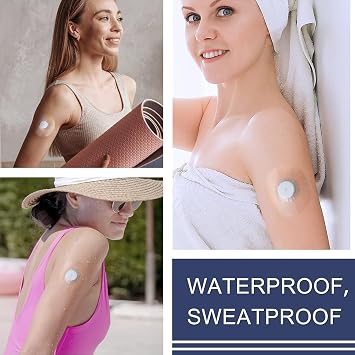 100Pcs Libre 2 Plus Sensor Covers Waterproof Adhesive Patches for Libre 2/3