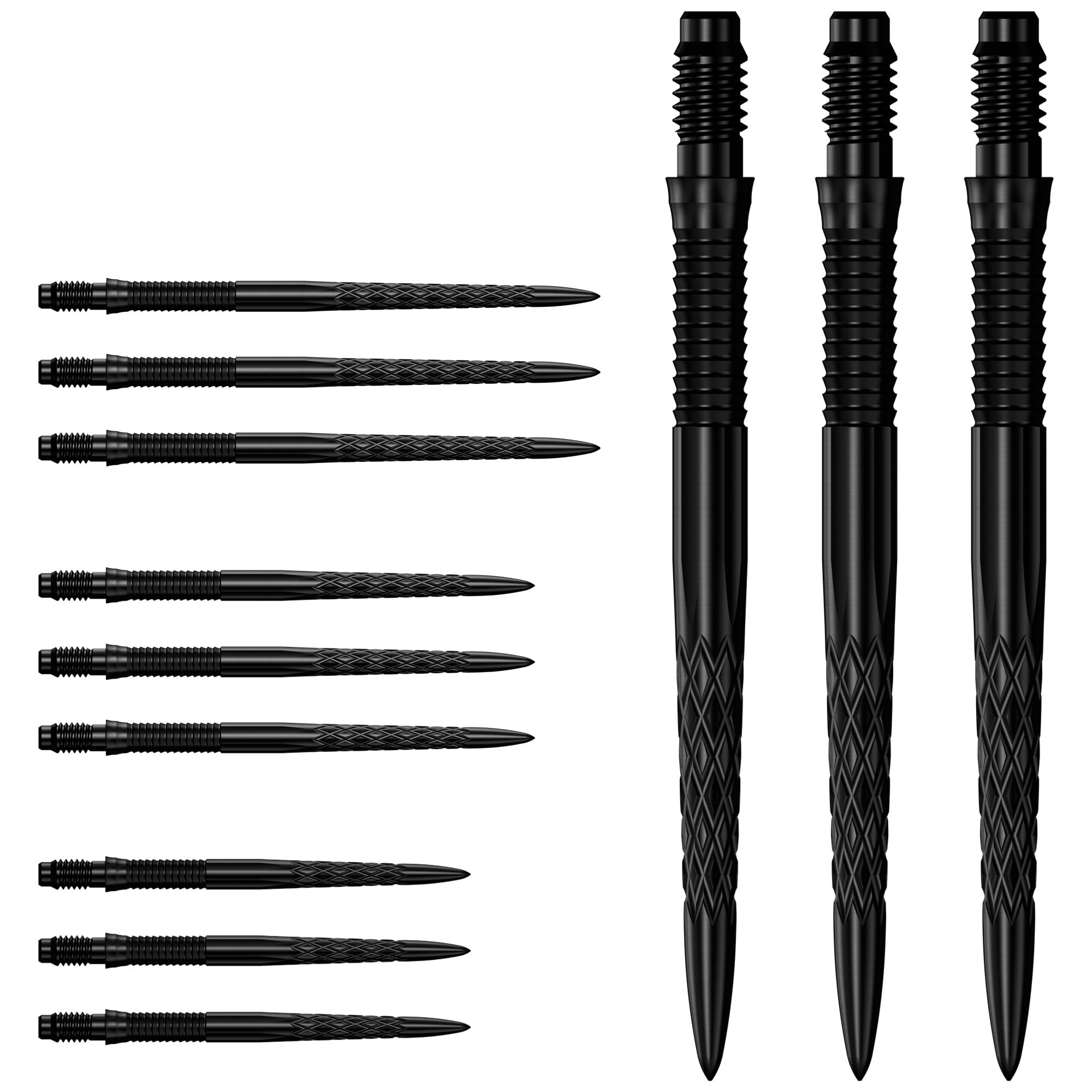Mission R2.5 Rapid GV1 Steel Tip Dart Points 30/40mm 3 Colours. (Black, 30mm)