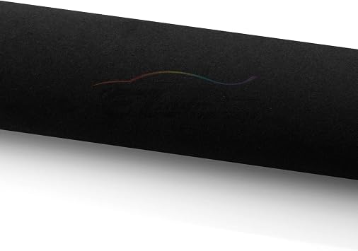 EZautowrap Velvet Suede Black Furniture Car Vinyl Wrap Sticker Decal Sheet Self Adhesive Stretch Peel and Stick - 4X8 (10cm x 20cm) Sample