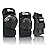 JBM international Adult / Child Knee Pads Elbow Pads Wrist Guards 3 In 1 Protective Gear Set, Black, Youth / Child