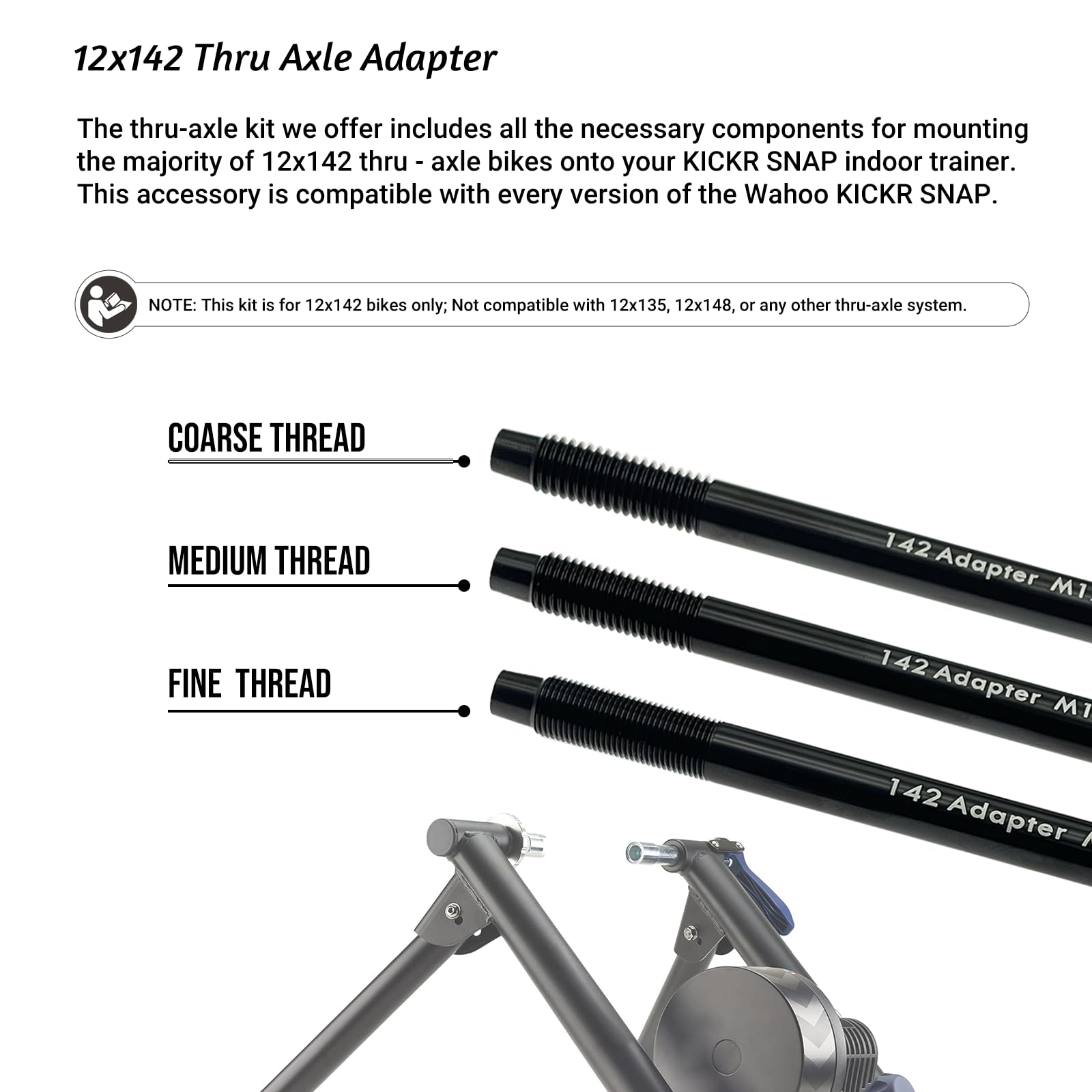 アクセサリー Wahoo kickr snap thru axle adapter KICKR SNAP 12x142 Thru-Axle Adapter | Wahoo Fitness