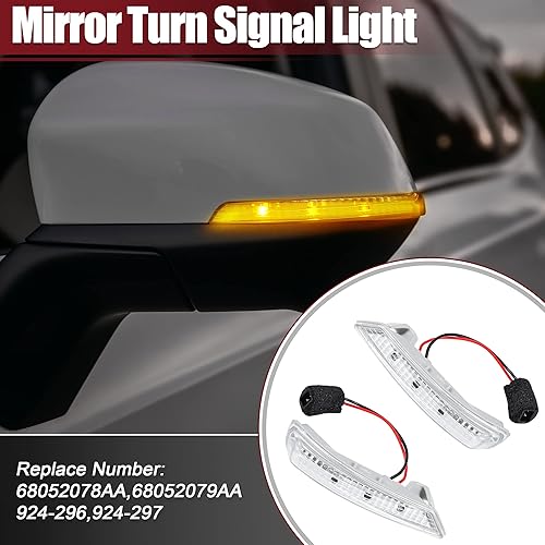 Miniatura 2 de ACROPIX Luz LED de señal de giro para el espejo delantero izquierdo derecho del coche para Chrysler Town Country - Paquete de 2 unidades tono