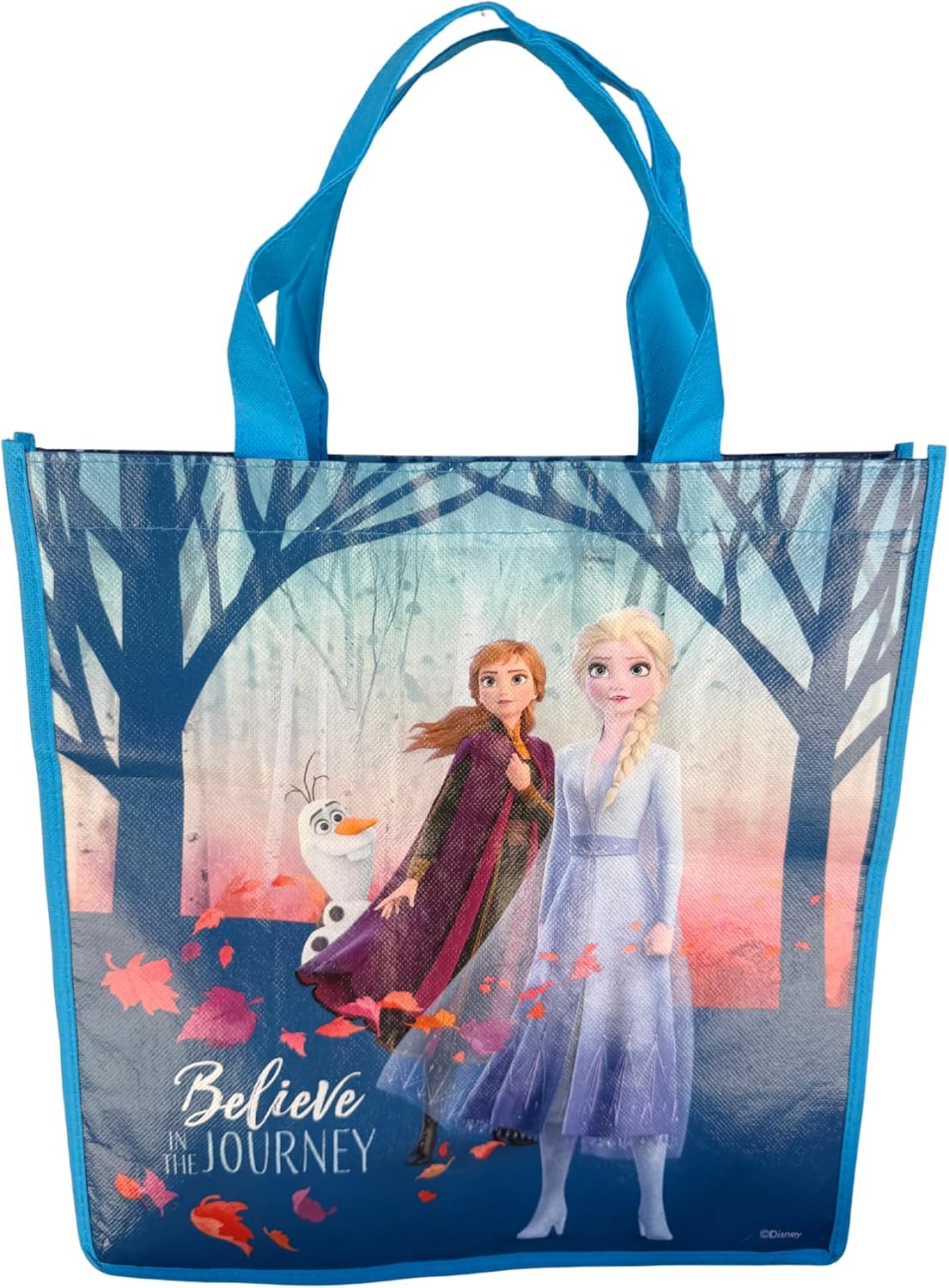 Disney's Elsa, Anna, and Olaf from Frozen Large Reusable Tote Bag
