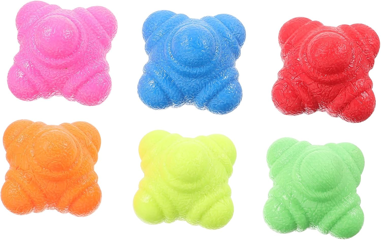 Milisten 6pcs Agility Balls Hexagonal Reaction Balls Fitness Training Goalkeeper Training Equipment