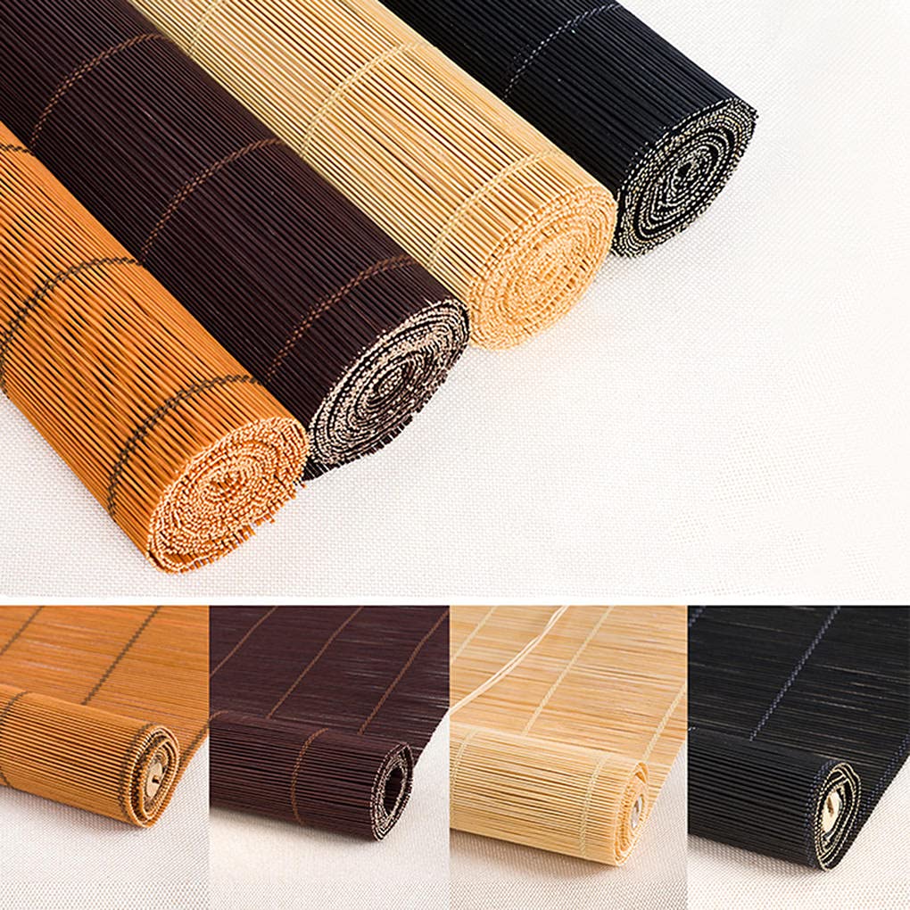 Stores À Rouleaux Romains Taux de Shading 55% Store Enrouleur en Bambou Rideau Venitien volets protection Pare-Vue Pare-Soleil Maison,pour fenêtres et portes,balcon,Personnalisable (90 x 200 cm)