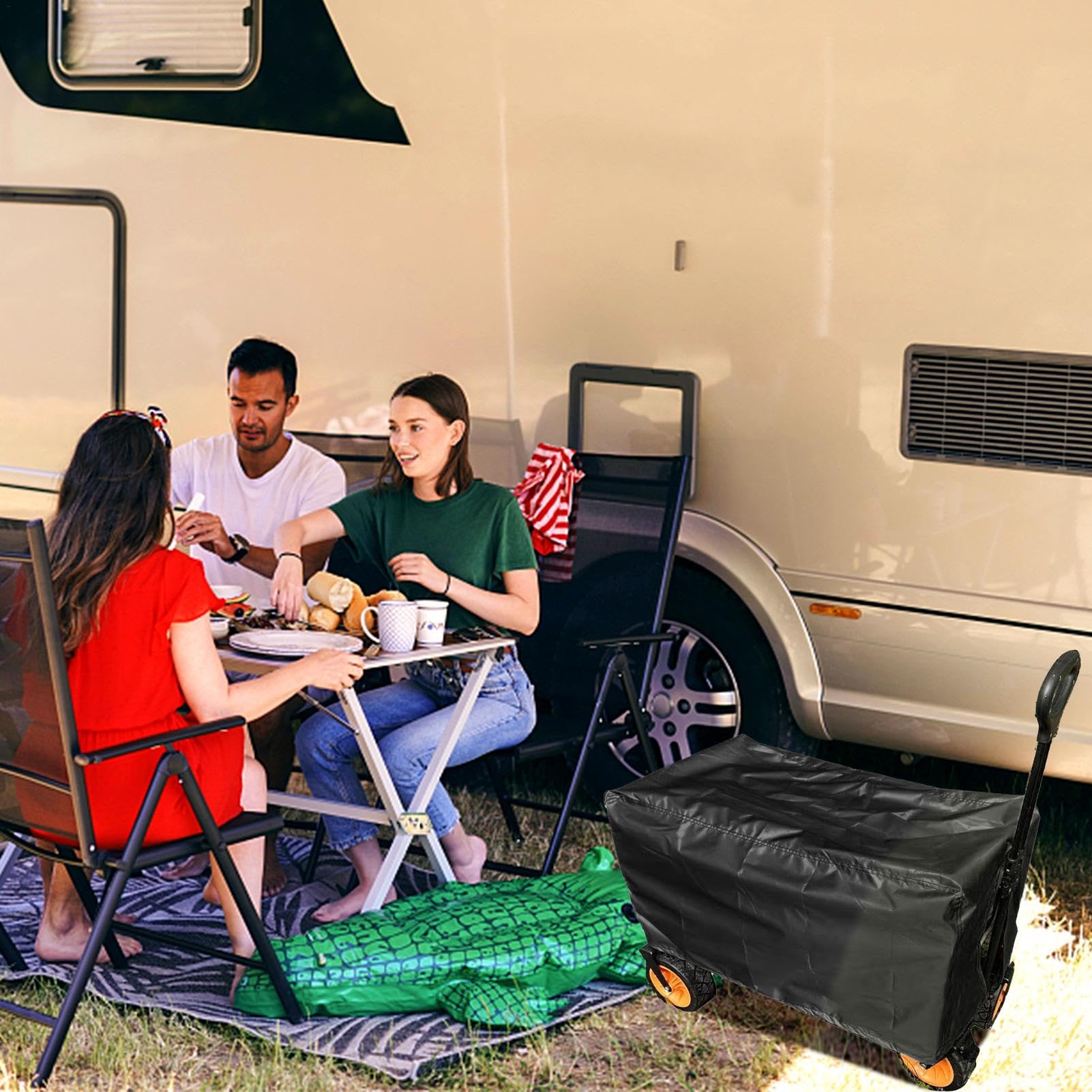 Couverture De Chariot De Jardin Pliable, Housse Pour Chariot De