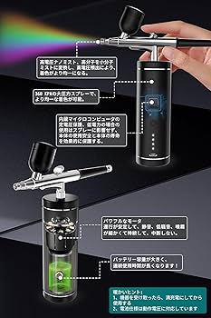 Amazon.co.jp: DAIDAIZAI エアブラシ エアーブラシ 充電式 口径0.3mm