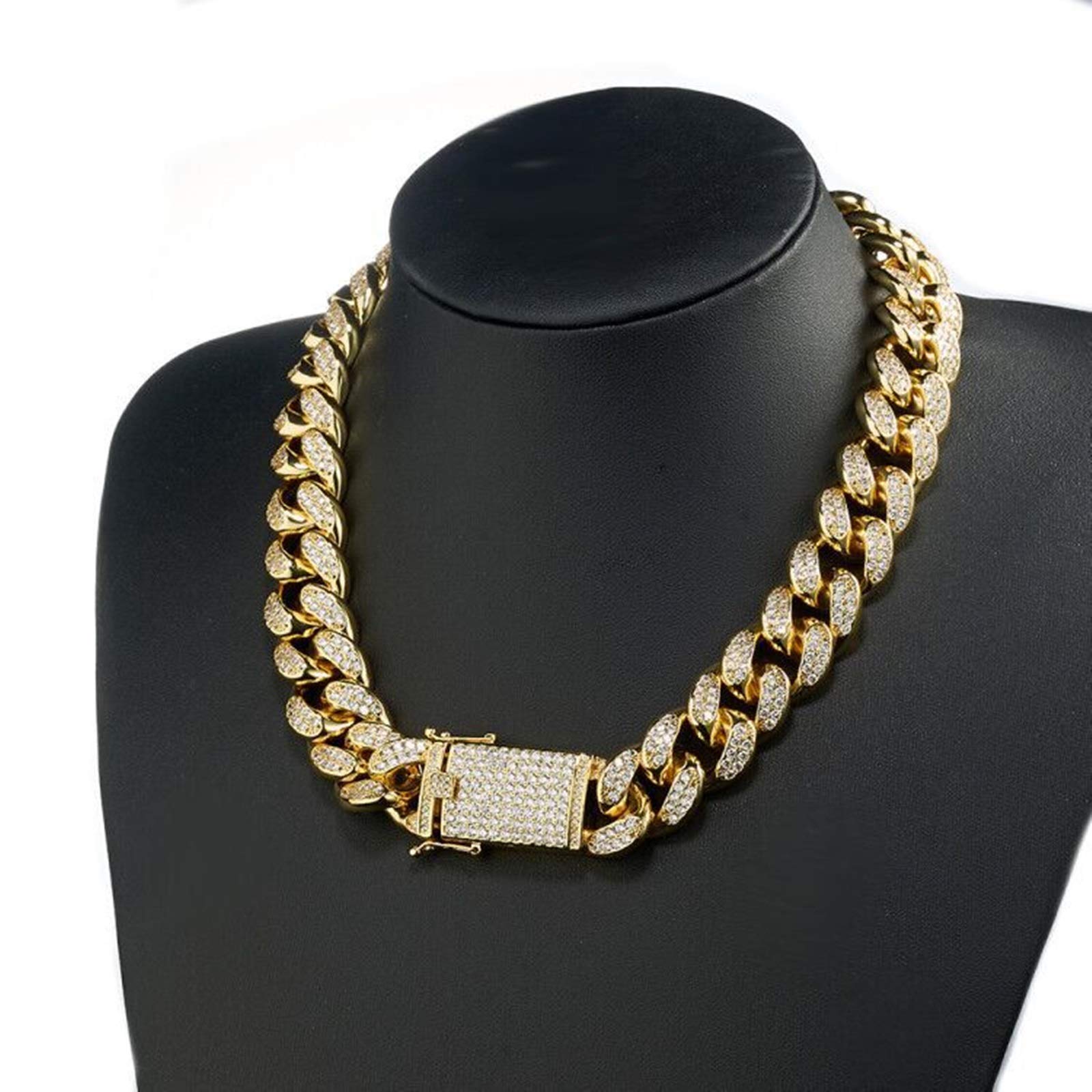 Daesar Collar Cadenas Hombre Larga 41CM,Cadena de Mujer Acero Inxidable Cadena Curb