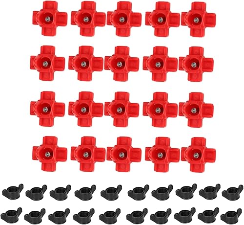 VTOSEN 20 pezones de bebedor de pollo horizontales G18 de rosca macho  Equipo automático para bebedores de aves de corral con tornillos negros para