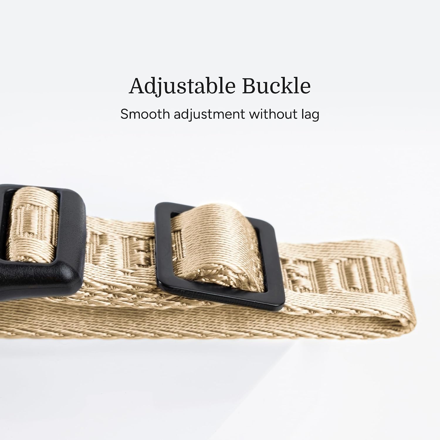 Fei & Eve MagEase Dog Collar - Patented Magnetic Buckles | Fur-Safe | Premium 210D Nylon | 450LB Escape-Proof | Adjustable Fit | Medium (Champagne)