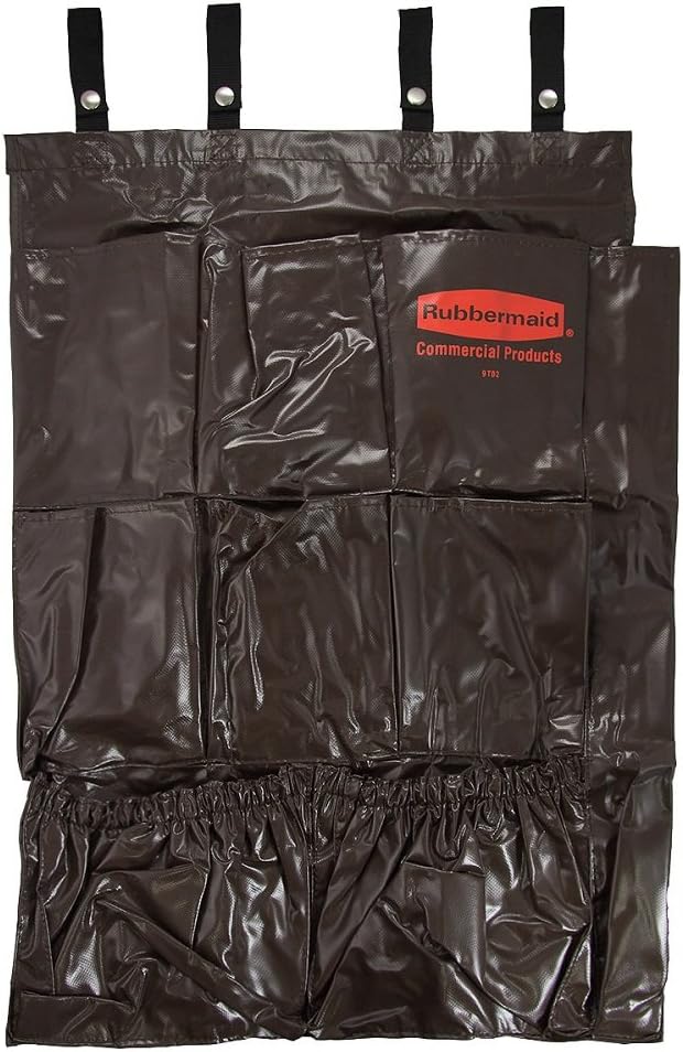 Rubbermaid9-Pocket Tilt Truck Cart Caddy Bag Organizer Fits #9T020 Brown Nylon Tools Industrial
