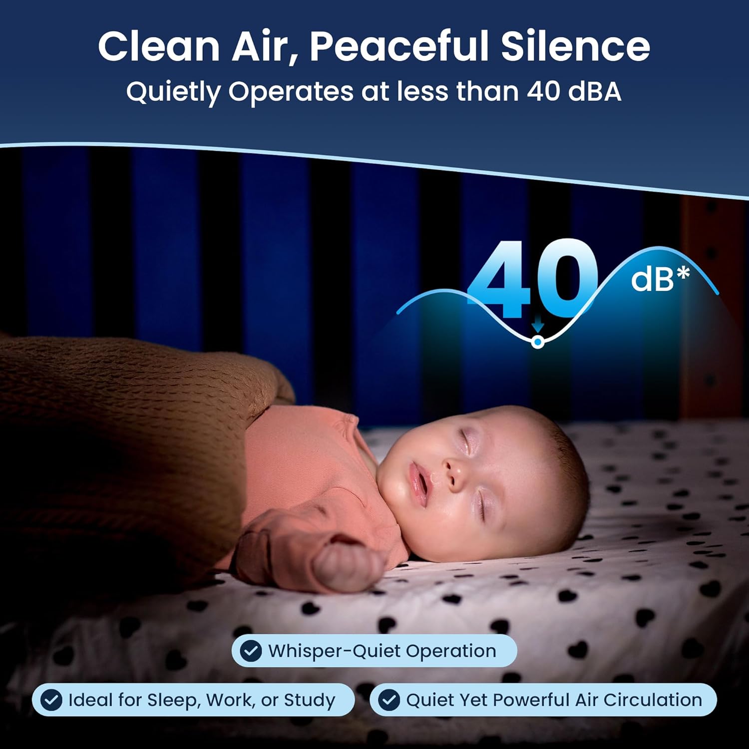 QuartzAir - Black - H13 HEPA Air Purifier for Large Rooms - Up to 3000 sq ft - Heavy Duty Home Air Purifier, Filters 99.9% of Odors, Dust, and Smoke - Quiet Air Purifier at 40dB