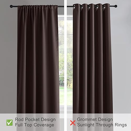 Miniatura 4 de Pony Dance - Juego de cortinas opacas con pliegue para cortinero  Paneles de cortina aislados térmicamente que reducen el ruido, cortinas para