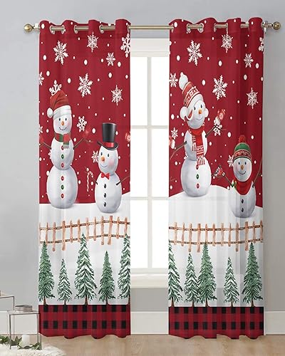 Miniatura 34 de Cortinas traslúcidas color verde azulado de 84 pulgadas de largo, juego de 2 paneles de cortinas para cocina, dormitorio, sala de estar, pasillo