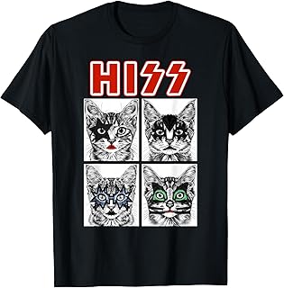 Retro Cat Rock Music Concert Band Men Kids Women Funny Cat T-Shirt