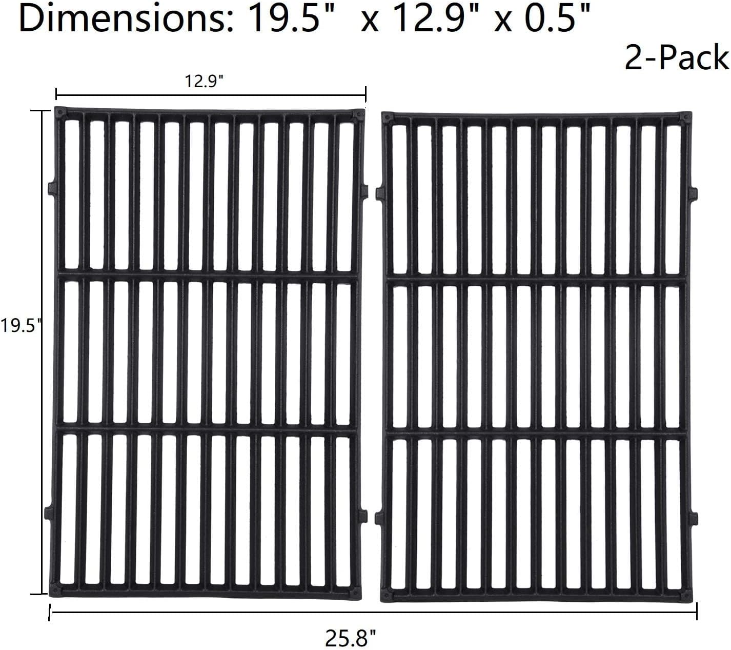 GasSaf 19.5 Grill Grates, 17.5 Flavorizer Bar and 13-1/4 Heat Deflectors for Weber Genesis 300, Genesis 310 320 330 and More Gas Grills with Front Control Panel, Grill Parts for Weber 7524 7620 7622