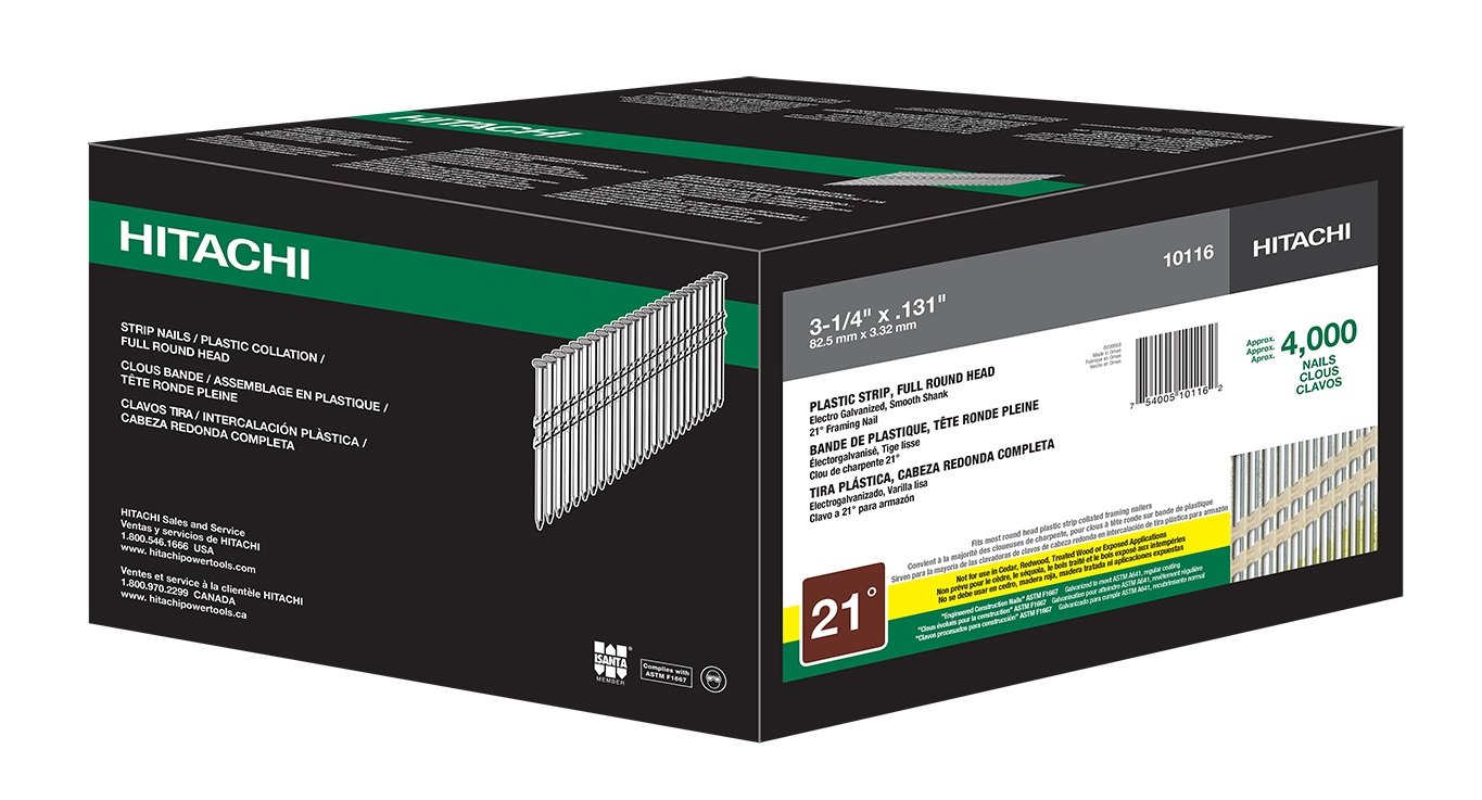 Pro-fit 600200 Smooth Shank Stick Framing Nails, 0.131