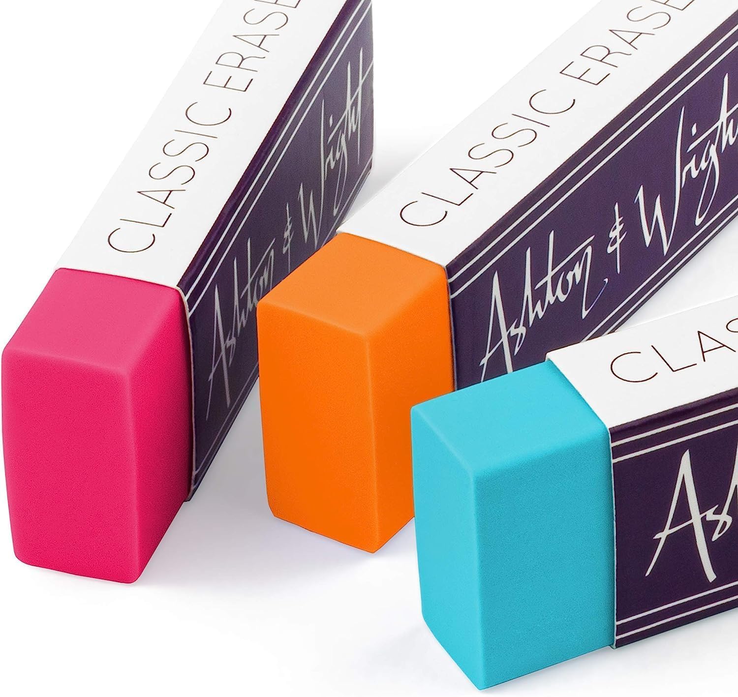 Ashton and Wright - Classic Eraser - Latex Free Plastic Rubber (Tropical Neon, Pack of 10) - Image 3
