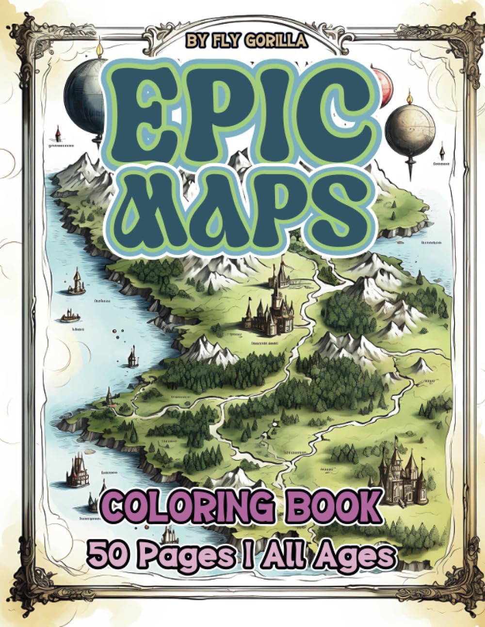 Amazon Coloring Map Amazon.com: Epic Maps Coloring Book: 50 Fun Maps to coloring and Enjoy ...