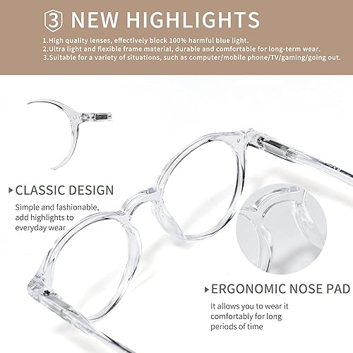 Miniatura 4 de AVDLAB Gafas de bloqueo de luz azul para mujeres y hombres, para computadorajuegosTVteléfonos para ayudarte a dormir mejor AB3303