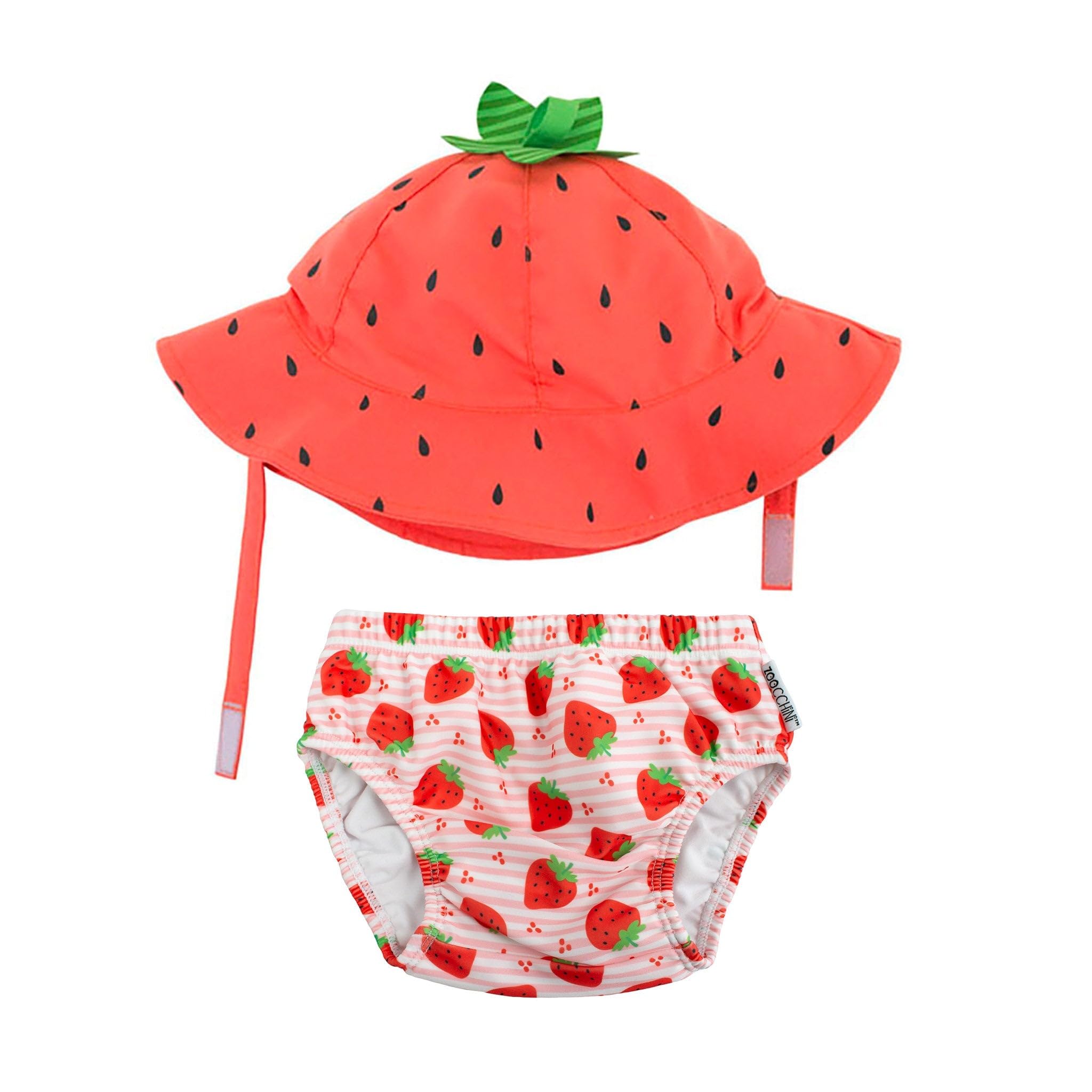 Costumino Contenitivo + Cappellino A Forma Di Fragola Per Bambini - Protezione Solare UPF 50+ Taglia L - Foto 6